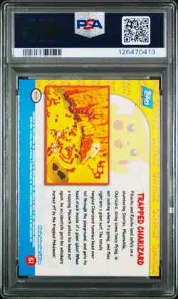 1999 TOPPS POKEMON THE MOVIE EDT TRAPPED CHARIZARD-FOIL #51 MOVIE EDITION PSA 7 - Image 2