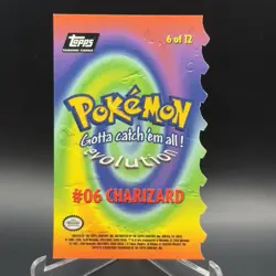 Pokemon CHARIZARD #6 Embossed Die-Cut Evolution 6 of 12 Blue Logo - Image 2