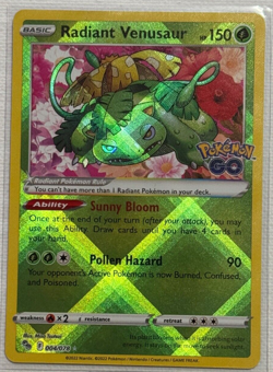 Radiant Venusaur 004/078 Pokemon GO Holo - Image 1