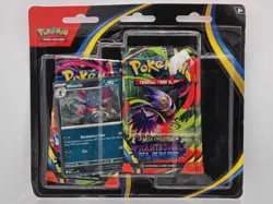 Pokemon TCG Phantasmal Flames 3 Pack Blister W/Promo Card - NEW Cracked Package - Image 1