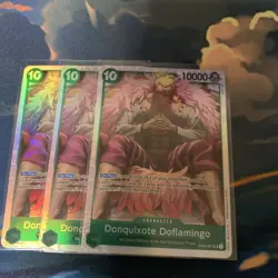 Donquixote Doflamingo OP04-031 SR PRB-01 One Piece Card Kingdom Play Set X3 - Image 1