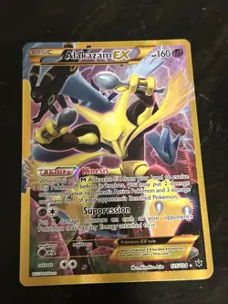 Pokemon TCG Alakazam EX Holo Full Art Ultra Rare 2016, 125/124 Card - Image 1
