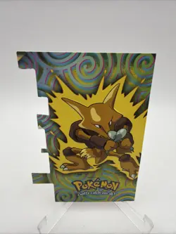 Pokemon Topps Series 2 Die Cut Alakazam 65 2000 TV Animation Collectible Card - Image 1