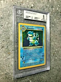 Pokemon TCG Cards SHADOWLESS Blastoise 2/102 Base Set Holo Rare BGS 8 NM-MT - Image 3