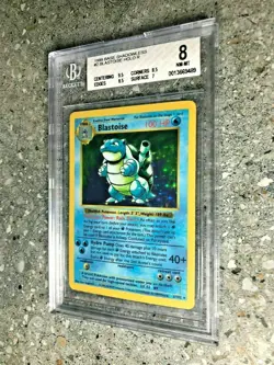 Pokemon TCG Cards SHADOWLESS Blastoise 2/102 Base Set Holo Rare BGS 8 NM-MT - Image 4
