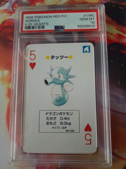SEQUENTIAL 1996 Pokemon Red Horsea + Seadra Poker Playing Cards PSA 10 Gem Mint - Image 2
