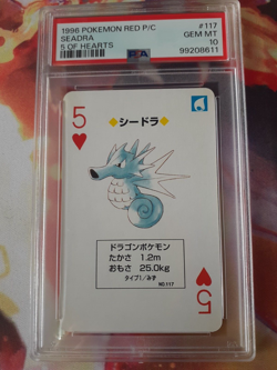 SEQUENTIAL 1996 Pokemon Red Horsea + Seadra Poker Playing Cards PSA 10 Gem Mint - Image 4