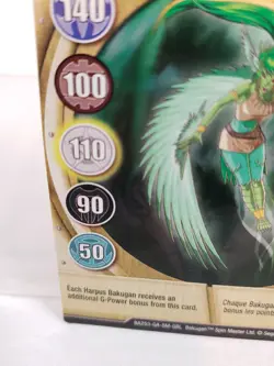 Bakugan Battle Brawlers Metal Gate Card Gold Harpus 10/48c 2008 - Image 4