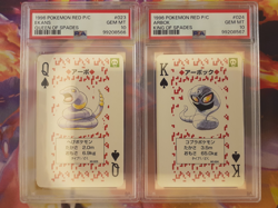 SEQUENTIAL 1996 Pokemon Ekans + Arbok Red Charizard Poker Playing Cards PSA 10 - Image 1