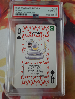 SEQUENTIAL 1996 Pokemon Ekans + Arbok Red Charizard Poker Playing Cards PSA 10 - Image 2