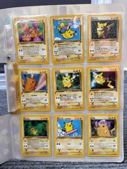 Pokemon Pikachu World Collection 2000 Complete Set 9 Cards + Folder WOTC Promo - Image 2
