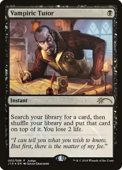 Vampiric Tutor (J18) -Foil Light Play MTG Promos: Judge - Image 1