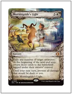 1x Morningtide's Light, Showcase Art, Lorwyn Eclipsed, Magic MTG NM - Image 1