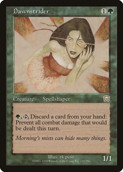 Dawnstrider Mercadian Masques LP Creature Human Druid Fog Effect EDH MTG - Image 1