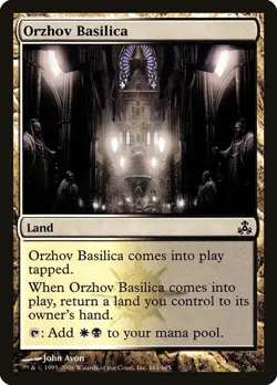 Orzhov Basilica 1x FOIL GPT MTG Guildpact Common MINT land white black - Image 1