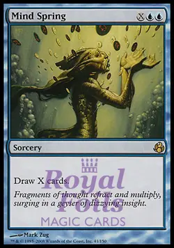 Mind Spring 1x FOIL MTG Morningtide MOR Rare MINT blue - Image 1