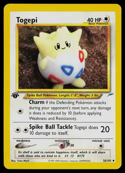 Pokemon Card - Togepi Neo Destiny 56/105 Uncommon 1st Edition - Image 1