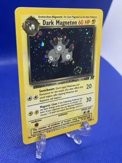 Pokemon TCG Dark Magneton 11/82 Team Rocket Holo Rare WOTC NM SWIRL! 💫 - Image 2