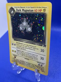 Pokemon TCG Dark Magneton 11/82 Team Rocket Holo Rare WOTC NM SWIRL! 💫 - Image 3