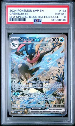 2024 POKEMON SVP EN-SV BLACK STAR PROMO #132 GRENINJA EX PSA 8 - Image 1