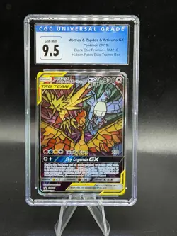 2019 POKEMON CGC MOLTRES ZAPDOS ARTICUNO GX SM210 CGC MINT 9.5 BLUE LABEL!! - Image 1