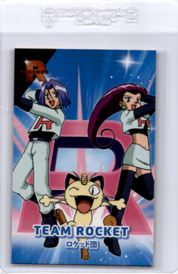 Team Rocket Pokemon Card Jessie JAmes Meowth - Image 1