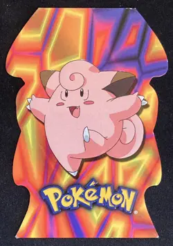 Clefairy Embossed Die Cut Topps Pokemon Card Light Wear - Image 1
