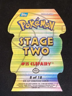 Clefairy Embossed Die Cut Topps Pokemon Card Light Wear - Image 3