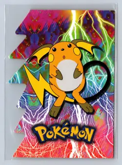 2001 Topps Pokemon Embossed Die-Cut Raichu #6 - Image 1