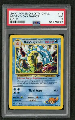 2000 POKEMON GYM CHALLENGE 13 MISTY'S GYARADOS HOLO PSA NEAR MINT 7 - Image 1