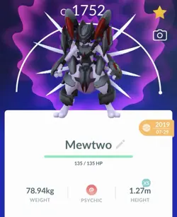 Pokemon Go PTC Acc, Guaranteed Lucky Armor Mewtwo - Image 1