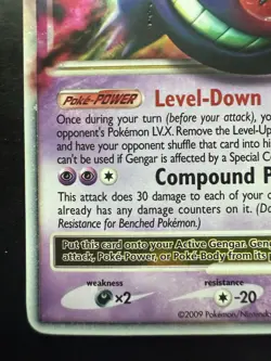 Pokemon Gengar LV.X Platinum Arceus Holo Ultra Rare 97/99 (LP-) - Image 4