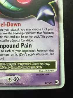 Pokemon Gengar LV.X Platinum Arceus Holo Ultra Rare 97/99 (LP-) - Image 5