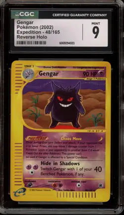 Pokemon Gengar Expedition Reverse Holo Rare #48 CGC 9 Mint - Image 1