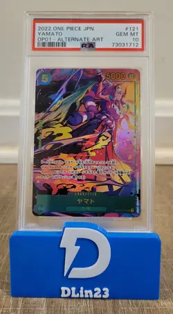2022 ONE PIECE JAPANESE YAMATO ALTERNATE ART SCR PAR #OP01-121 PSA 10 GEM MINT - Image 1