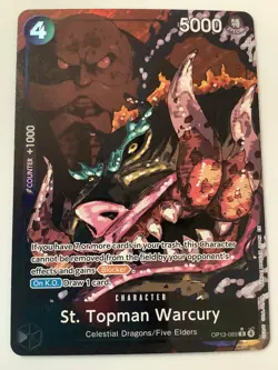 One Piece St. Topman Warcury Alt Art OP13-089 Carrying On His Will Foil - Image 1
