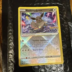 2022 Pokemon Radiant Eevee Black Star Promo Pokemon Go SWSH230 Card NM - Image 1