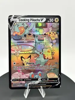 Pokemon Fan Art Card Holo Cooking Pikachu Holo - Image 4