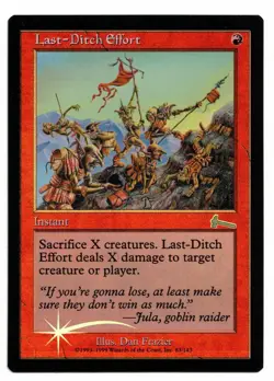 Magic the Gathering MTG Last-Ditch Effort FOIL 83/143 Urza's Legacy! EX - Image 1