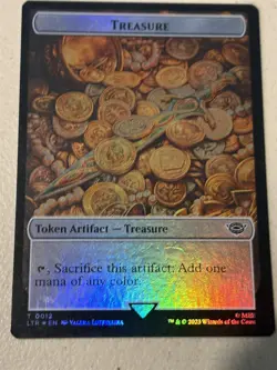 mtg foil token Treasure // Food, 0012/0010, Lord of the Rings, unplayed - Image 1