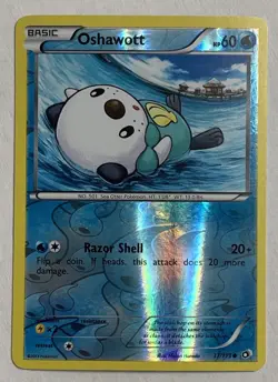 Pokemon Legendary Treasures Oshawott 37/113 Reverse Holo LP - Image 1