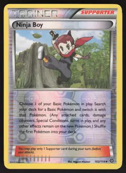 Ninja Boy 103/114 Reverse Holo Pokemon TCG XY Steam Siege VLP - Image 1