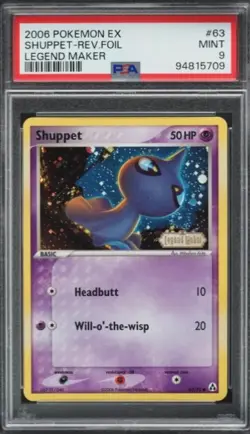 2006 Pokemon EX Legend Maker Reverse Holo Shuppet #63 PSA 9 - Image 1