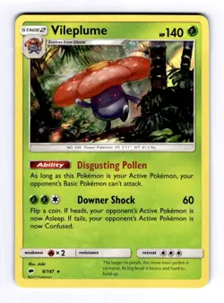 Vileplume SM - Burning Shadows #6 (2017) Holo NM Pokemon - Image 1