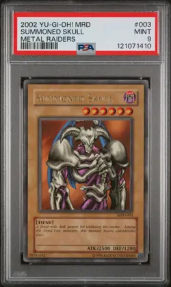 2002 YU-GI-OH! MRD-METAL RAIDERS #003 SUMMONED SKULL PSA 9 - Image 1