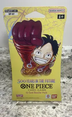 One Piece OP-07 500 Years in the Future Sleeved Booster Pack, English - Image 1
