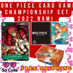 One Piece Championship Set 2022 Nami Playmat & Eustass Kid Card P-003 NEW - Image 1