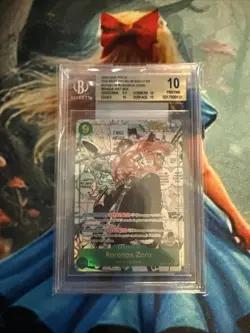 One Piece CCG Roronoa Zoro PRB01 Manga Alternate Art OP06-118 BGS 10 Gem Mint - Image 2