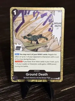 Ground Death OP14-096 Rare - The Azure Sea's Seven One Piece TCG - English NM - Image 1