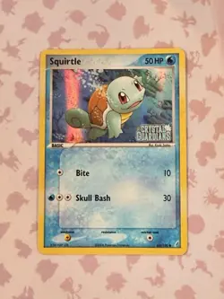 Squirtle 63/100 Reverse Holo Crystal Guardians Pokemon Card 2006 STAMPED - MINT - Image 1